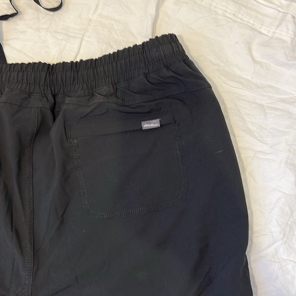 Eddie Bauer Womens Polar Fleece Lined Pull On Pants Black Gray Drawstring 10 - Picture 15 of 16